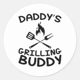 Daddy's Grilling Buddy - Kids Bbq Classic Round Sticker