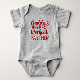 Daddy's Gym Baby Grow Funny Workout Gifts Bodysuit