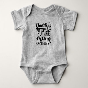 Daddy's Gym Baby Grow Funny Workout Gifts Bodysuit