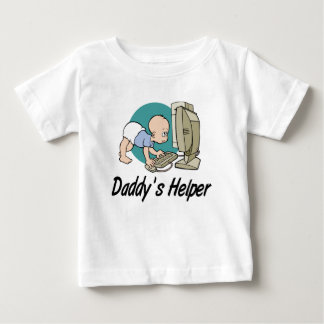 Daddy's Helper Computer Baby T-Shirt
