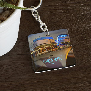 Daddy's Hershine Trawler Boating Acrylic Keychain