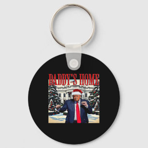 Daddy's Home Christmas Edition White House Trump D Key Ring