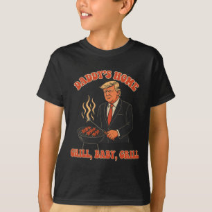Daddys Home Funny Trump 4th Of July Costume Grill  T-Shirt