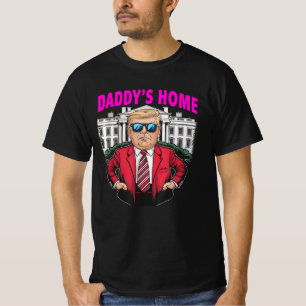 Daddys Home Pink Donald Trump 2024  T-Shirt