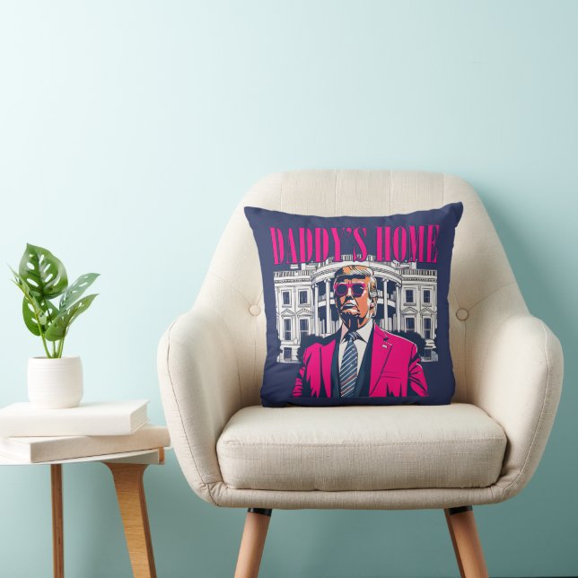 Daddy's Home Pink Trump Cushion (Chair)