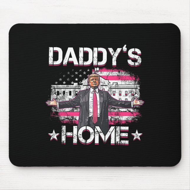 Daddys Home Trump Pink 2024 Funny Trump Take Ameri Mouse Mat (Front)
