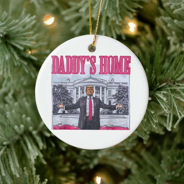 Daddy's Home Trump Pink Gift Ceramic Tree Decoration (Tree)