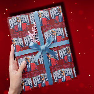Daddy's Home Trump   White House Trump Gift Wrap