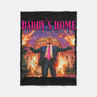 Daddy's Home White House Christmas Fleece Blanket