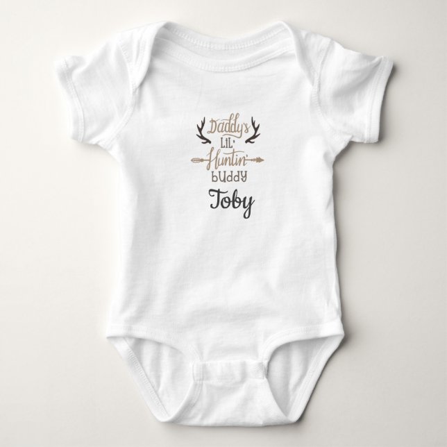 Daddy's Hunting Buddy Baby Bodysuit (Front)