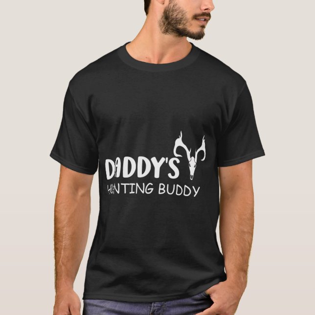 Daddy'S Hunting Buddy Funny Boy Girl Toddler Deer  T-Shirt (Front)