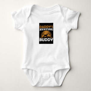 Daddy's Hunting Buddy with Deer  Baby Bodysuit