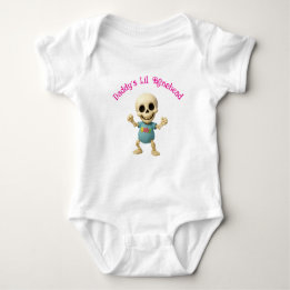 Daddy's Lil Bonehead Girl's Baby Bodysuit