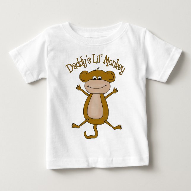 Daddys Lil Monkey Baby T-Shirt (Front)