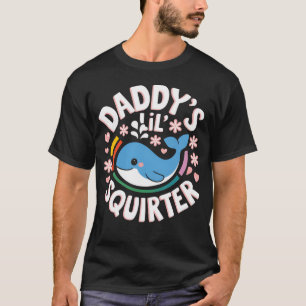 Daddy's Lil Squirter Pastel Whale Hearts T-Shirt