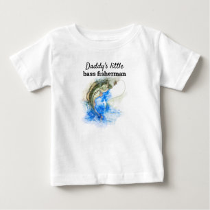 Daddys Little Bass Fisherman Baby T-Shirt