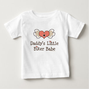 Daddy's Little Biker Babe Baby Girl Tee