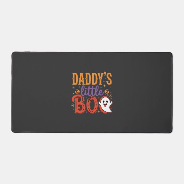 Daddy's Little Boo Halloween Ghost Design Desk Mat (Front)