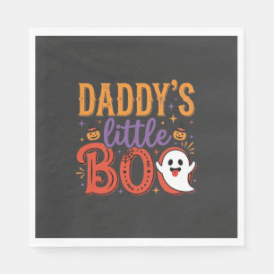 Daddy's Little Boo Halloween Ghost Design Napkin
