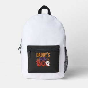 Daddy's Little Boo Halloween Ghost Design Printed Backpack