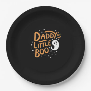 Daddys Little Boo Happy Halloween Style Paper Plate