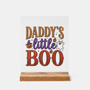 Daddys Little Boo Vintage Halloween Acrylic Sign
