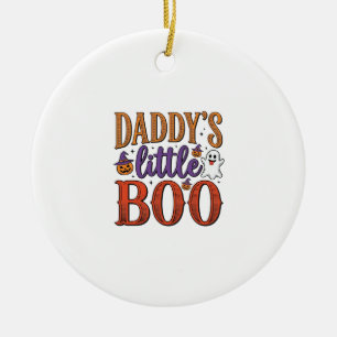 Daddys Little Boo Vintage Halloween Ceramic Tree Decoration