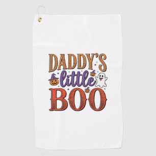 Daddys Little Boo Vintage Halloween Golf Towel