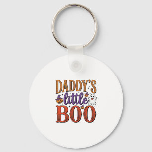 Daddys Little Boo Vintage Halloween Key Ring