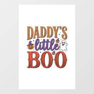 Daddys Little Boo Vintage Halloween Window Cling