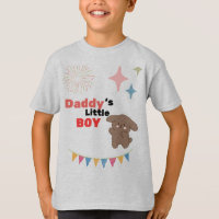 Daddy's Little Boy Cute Dog Heather Grey Youth