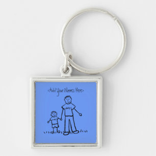 Daddy's Little Boy Keychain (Custom Names)