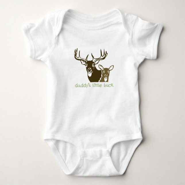Daddys Little Buck Baby Bodysuit (Front)