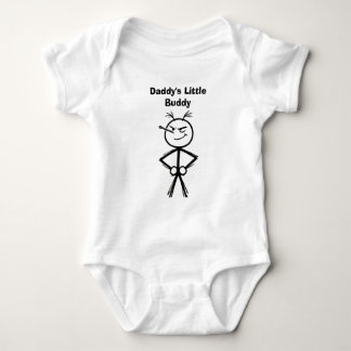 Daddy's Little Buddy But Tiny Disaster Funny Baby Bodysuit
