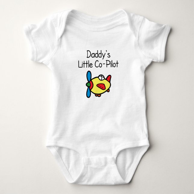 Daddy's Little Co-pilot Baby Bodysuit (Front)