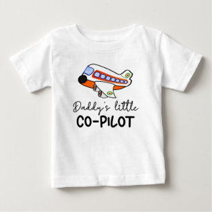 Daddy's little Co-Pilot   Future Pilot Cute Baby T-Shirt