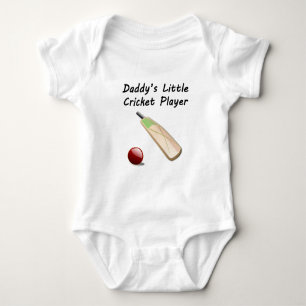 Daddy's Little Cricket Player Baby Bodysuit