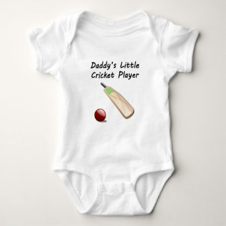 Daddy's Little Cricket Player Baby Bodysuit