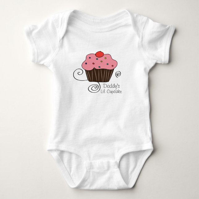 Daddy's Little Cupcake Baby Bodysuit (Front)