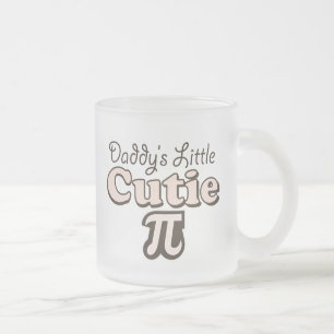 Daddy's Little Cutie Pi Frosted Glass Coffee Mug