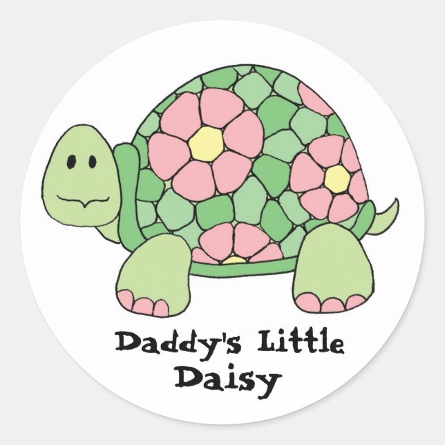 Daddy's Little Daisy Classic Round Sticker (Front)