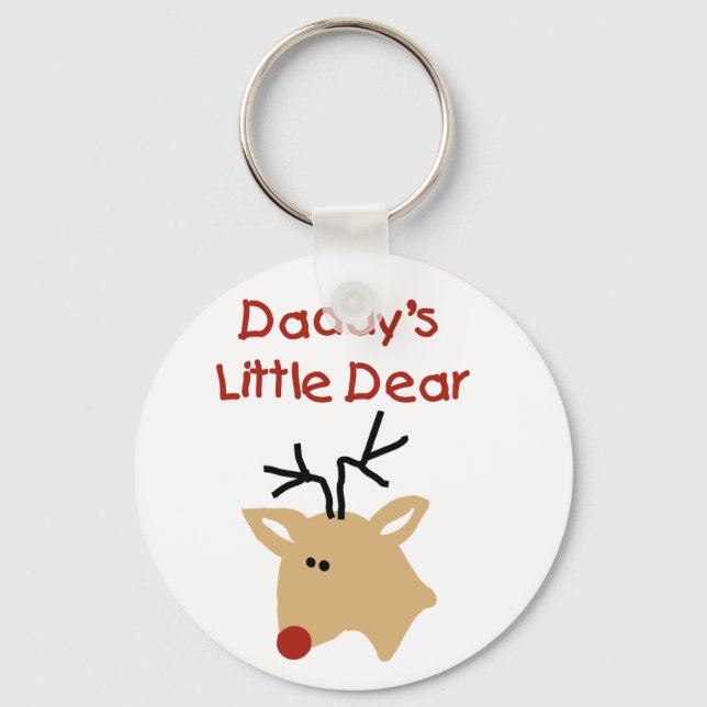 Daddy's Little Dear Tshirts and Gifts Key Ring (Front)