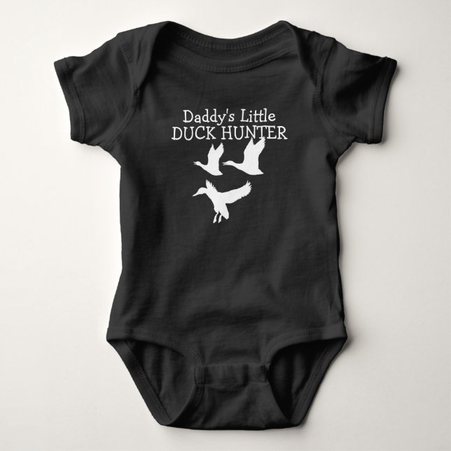 Daddys Little Duck Hunter Baby Bodysuit (Front)