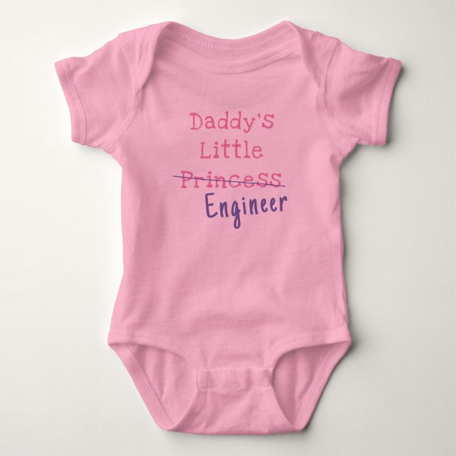 Daddy's Little Engineer  Baby Bodysuit (Front)