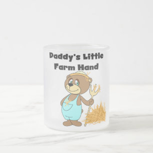 Daddy's Little Farm Hand Tshirts and Gifts Frosted Glass Coffee Mug