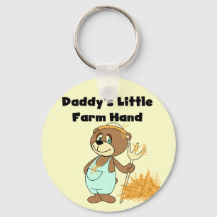 Daddy's Little Farm Hand Tshirts and Gifts Key Ring