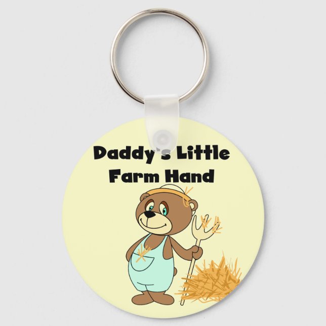 Daddy's Little Farm Hand Tshirts and Gifts Key Ring (Front)
