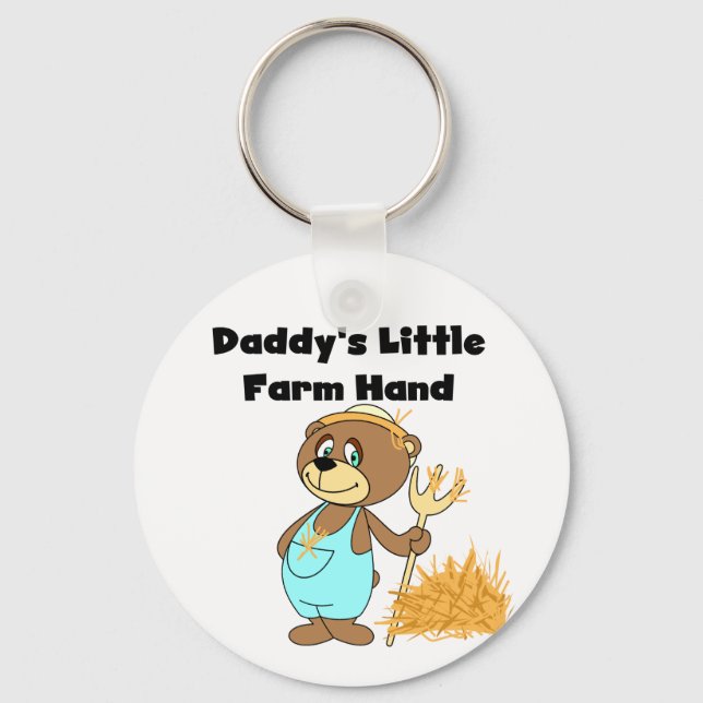Daddy's Little Farm Hand Tshirts and Gifts Key Ring (Front)