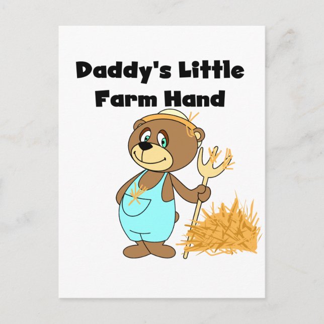 Daddy's Little Farm Hand Tshirts and Gifts Postcard (Front)