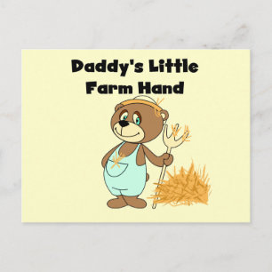 Daddy's Little Farm Hand Tshirts and Gifts Postcard